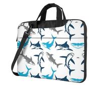 Laptop Shoulder Bag,Sharks Laptop Case Laptop Briefcase For The Business Travel Commuter And Laptop Protection, Black, 13 inch