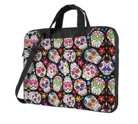 Laptop Shoulder Bag,Skulls Laptop Case Laptop Briefcase For The Business Travel Commuter And Laptop Protection, Black, 14 inch