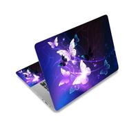Laptop Skin Sticker Decal,12" 13" 13.3" 14" 15" 15.4" 15.6 inch Laptop Vinyl Skin Sticker Cover Art Protector Notebook PC (Free 2 Wrist Pad Included), Decorative Waterproof Removable, Art Butterflies