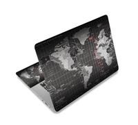Laptop Skin Sticker Decal,12" 13" 13.3" 14" 15" 15.4" 15.6 inch Laptop Vinyl Skin Sticker Cover Art Protector Notebook PC (Free 2 Wrist Pad Included), Decorative Waterproof Removable,Cool World Map