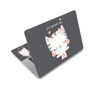 Laptop Skin Sticker Decal,12" 13" 13.3" 14" 15" 15.4" 15.6 inch Laptop Vinyl Skin Sticker Cover Art Protector Notebook PC (Free 2 Wrist Pad Included), Decorative Waterproof Removable, Cute Cat