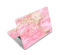 Laptop Skin Sticker Decal,12" 13" 13.3" 14" 15" 15.4" 15.6 inch Laptop Vinyl Skin Sticker Cover Art Protector Notebook PC (2 Wrist Pad Skins Included), Waterproof Removable, Pink Golden Marble