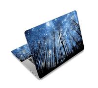 Laptop Skin Sticker Decal,12" 13" 13.3" 14" 15" 15.4" 15.6 inch Laptop Vinyl Skin Sticker Cover Art Protector Notebook PC (Free 2 Wrist Pad Included), Decorative Waterproof Removable,Galaxy Forest