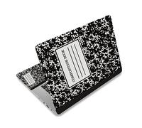 Laptop Skin Sticker Decal,12" 13" 13.3" 14" 15" 15.4" 15.6 inch Laptop Vinyl Skin Sticker Cover Art Protector Notebook PC (2 Wrist Pad Skins Included), Decorative Waterproof, Black Composition Book
