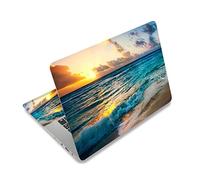 Laptop Skin Sticker Decal, 12"-15.6" Cover Art Protector (2 Wrist Pad Skins Included), Removable, Sunset Beach