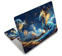 Laptop Skin Sticker Decal, Universal Reusable Vinyl Laptop Cover for 12" 13" 13.3" 14" 15" 15.4" 15.6" Notebook PC, Waterproof Scratch-Resistant with 2 Wrist Pads, Easy to Apply & Remove,T Dragon