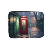 Laptop Sleeve 10 inch, Shockproof Laptop Case, Slim Protective Travel Carrying Case for Red Telephone Booths on The Streets of London 10 inch