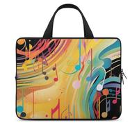 Laptop Sleeve 10inch Computer Carrying Bag Abstract Music Themed Laptop Case Slim Protective Case Handbag