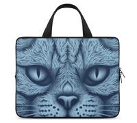 Laptop Sleeve 10inch Computer Carrying Bag Blue Cat Head Pattern Laptop Case Slim Protective Case Handbag