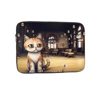 Laptop Sleeve 12 inch, Shockproof Laptop Case, Slim Protective Travel Carrying Case for A Cute Steampunk Tabby cat 12 inch
