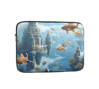 Laptop Sleeve 12 inch, Shockproof Laptop Case, Slim Protective Travel Carrying Case for Floating City of Fish Schools in The Clouds 12 inch