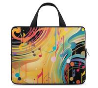 Laptop Sleeve 12inch Computer Carrying Bag Abstract Music Themed Laptop Case Slim Protective Case Handbag