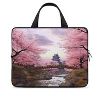 Laptop Sleeve 12inch Computer Carrying Bag Cherry Blossoms Laptop Case Slim Protective Case Handbag