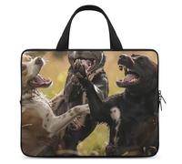 Laptop Sleeve 12inch Computer Carrying Bag Dogs Playing Together Laptop Case Slim Protective Case Handbag