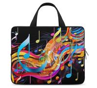 Laptop Sleeve 13inch Computer Carrying Bag Colorful Musical Note Laptop Case Slim Protective Case Handbag