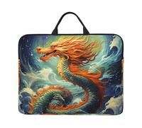 Laptop Sleeve 14 inch Computer Carrying Bag Slim Protective Case Chinese Dragon Oil Painting Laptop Case Briefcase Handbag