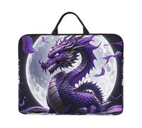 Laptop Sleeve 14 inch Shockproof Computer Bag Purple Dragon Purple Moon Laptop Case with Handle Shoulder Bag for Laptops