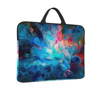 Laptop Sleeve 14 inch Shockproof Laptop Bag Blue Aesthetic Color Splash Computer Bag Water Resistant Computer Carrying Case