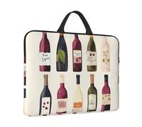 Laptop Sleeve 14 inch Shockproof Laptop Bag Cute Wines Bottle Computer Bag Water Resistant Computer Carrying Case