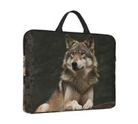 Laptop Sleeve 14 inch Shockproof Laptop Bag Gray Wolf Computer Bag Water Resistant Computer Carrying Case