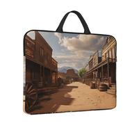 Laptop Sleeve 14 inch Shockproof Laptop Bag Old Wild West Cowboy Town Computer Bag Water Resistant Computer Carrying Case
