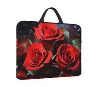 Laptop Sleeve 14 inch Shockproof Laptop Bag Romantic Red Roses Computer Bag Water Resistant Computer Carrying Case