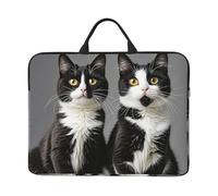 Laptop Sleeve 15.6 inch Computer Carrying Bag Black and White Cats Laptop Case Slim Protective Case Handbag