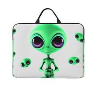 Laptop Sleeve 15.6 inch Computer Carrying Bag Green alien Laptop Case Slim Protective Case Handbag