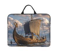 Laptop Sleeve 15.6 inch Computer Carrying Bag Old Viking Boat Laptop Case Slim Protective Case Handbag