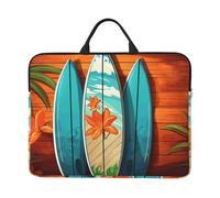 Laptop Sleeve 15.6 inch Computer Carrying Bag Surfboard on Wooden Laptop Case Slim Protective Case Handbag