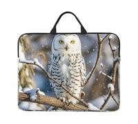 Laptop Sleeve 15.6 inch Computer Carrying Bag Winter White Owl Laptop Case Slim Protective Case Handbag