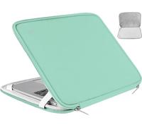 Laptop Sleeve 15.6 Inch, Durable Shockproof Protective Cover Flip Case Briefcase Carrying Bag Compatible with 15.6" HP, ASUS, Lenovo, Acer, Notebook, Computer, Ultrabook, Chromebook, Light Blue