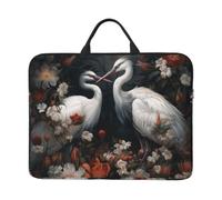 Laptop Sleeve 15.6 inch Shockproof Computer Bag Crane Bird Peach Tree Laptop Case Protective Carrying Bag