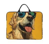 Laptop Sleeve 15.6 inch Shockproof Computer Bag Funny Golden Retriever Laptop Case Protective Carrying Bag