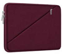 Laptop Sleeve 15.6 inch, Traveling Carrying Computer Bag with Zippered Pocket, Shockproof Protective Laptop Case Compatible for Apple Notebook, HP, Dell, Acer, Asus, Lenovo, Wine Red