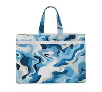Laptop Sleeve 15 inch Computer Carrying Bag Slim Protective Case Blue and White Camouflage Pattern Laptop Case Briefcase Handbag