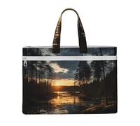Laptop Sleeve 15 inch Computer Carrying Bag Slim Protective Case Evening time in forest Laptop Case Briefcase Handbag