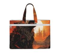 Laptop Sleeve 15 inch Computer Carrying Bag Slim Protective Case Howling Wolf and Moon Laptop Case Briefcase Handbag