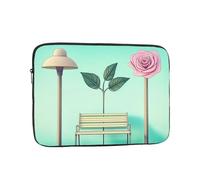 Laptop Sleeve 15 inch, Shockproof Laptop Case, Slim Protective Travel Carrying Case for Pink Roses by The Bench 15 inch