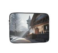 Laptop Sleeve 15 inch, Shockproof Laptop Case, Slim Protective Travel Carrying Case for The French Countryside in Winter Season 15 inch