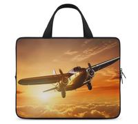 Laptop Sleeve 15inch Computer Carrying Bag Aircraft Plane at Sunset Laptop Case Slim Protective Case Handbag
