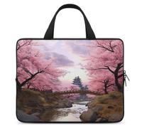 Laptop Sleeve 15inch Computer Carrying Bag Cherry Blossoms Laptop Case Slim Protective Case Handbag