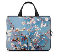 Laptop Sleeve 15inch Computer Carrying Bag Cherry Plum Flowers Laptop Case Slim Protective Case Handbag