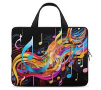 Laptop Sleeve 15inch Computer Carrying Bag Colorful Musical Note Laptop Case Slim Protective Case Handbag