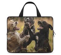 Laptop Sleeve 15inch Computer Carrying Bag Dogs Playing Together Laptop Case Slim Protective Case Handbag