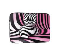 Laptop Sleeve 17 inch, Shockproof Laptop Case, Slim Protective Travel Carrying Case for Kawaii Cat Op Art 17 inch
