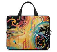 Laptop Sleeve 17inch Computer Carrying Bag Abstract Music Themed Laptop Case Slim Protective Case Handbag