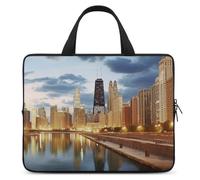 Laptop Sleeve 17inch Computer Carrying Bag Chicago City Laptop Case Slim Protective Case Handbag