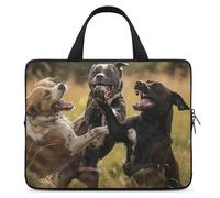 Laptop Sleeve 17inch Computer Carrying Bag Dogs Playing Together Laptop Case Slim Protective Case Handbag