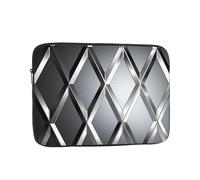 Laptop Sleeve Bag 12 Inch Waterproof Shock Resistant Notebook Carrying Case Silver Geometric Figure Lightweight Computer Skin Bag